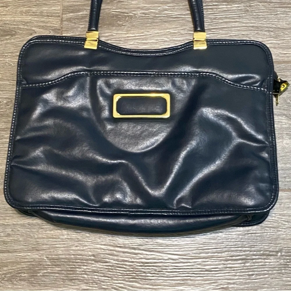 Vintage Dark Blue Briefcase